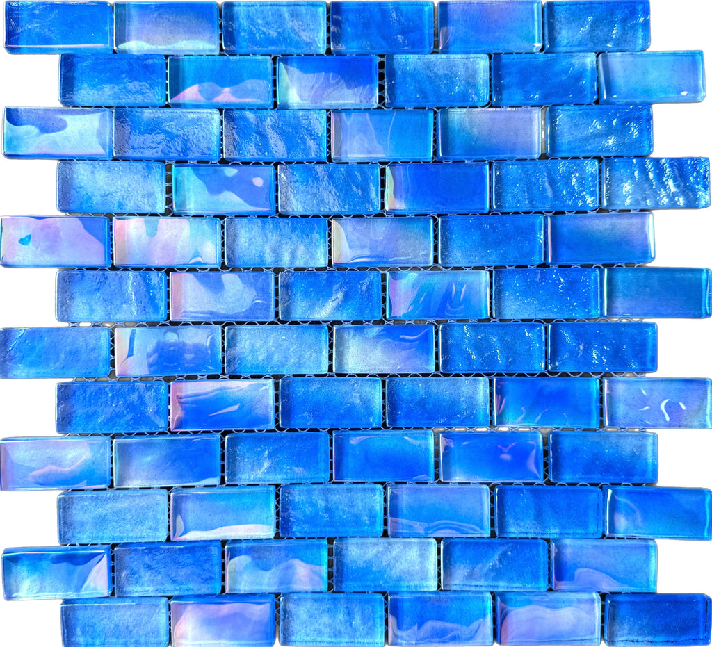 Galaxy Blue 1x2 - New Arrival Glass Pool Tile
