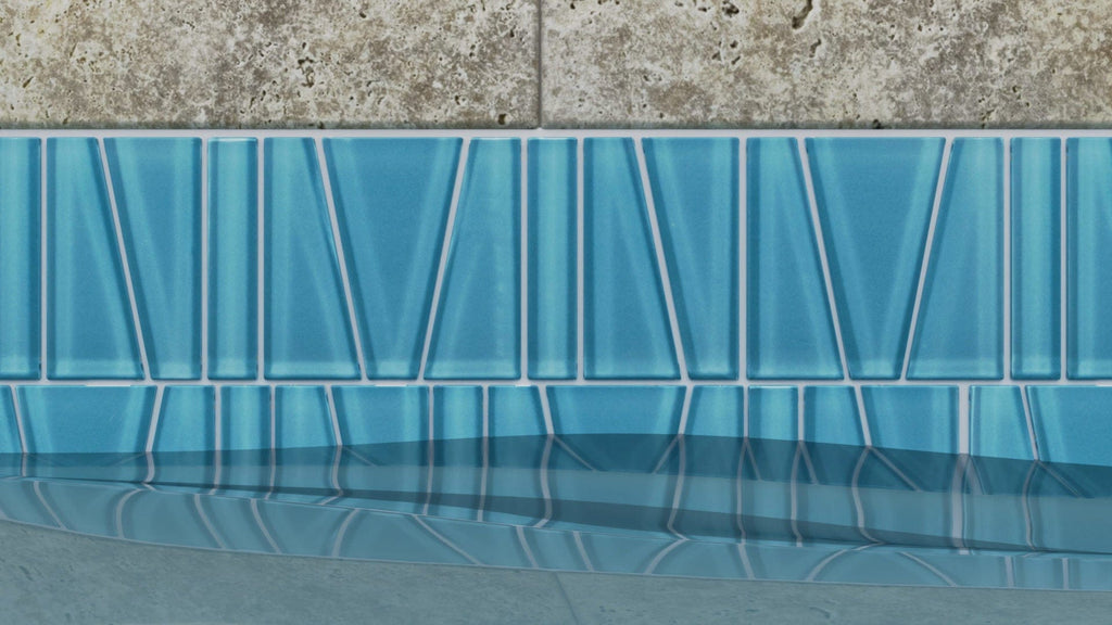 Fringe Aqua Sea Glass Tile