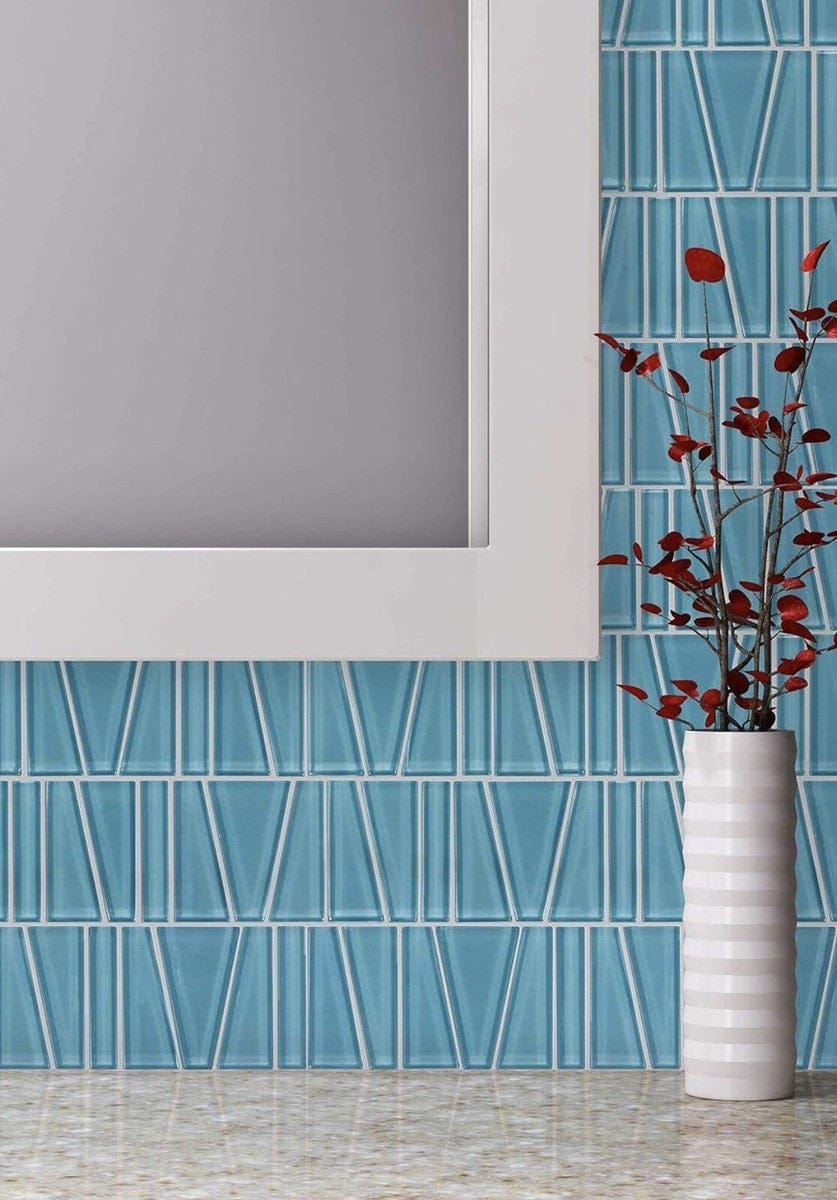 Fringe Aqua Sea Glass Tile