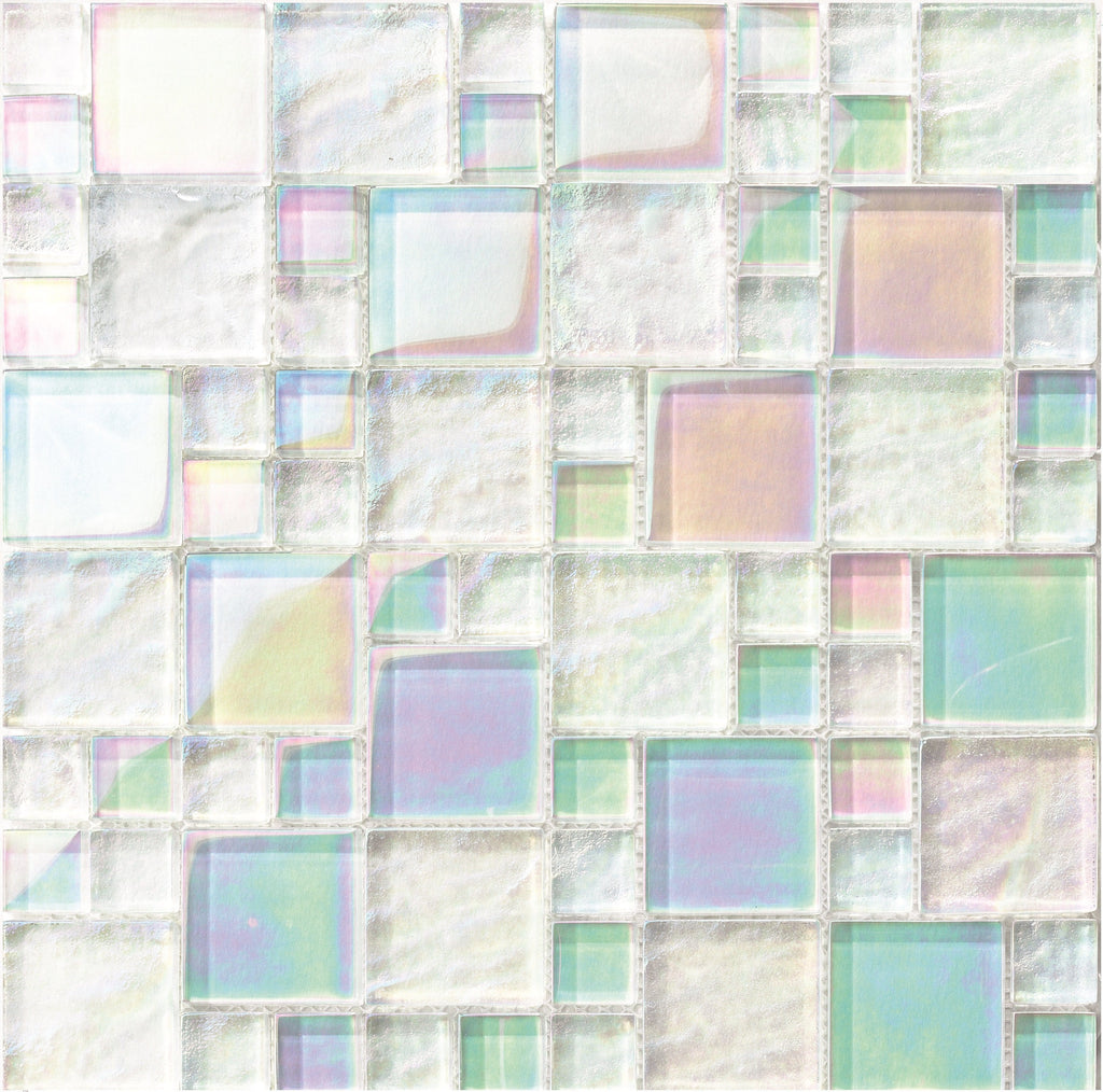 Bahamas Snow White Glass Pool Tile
