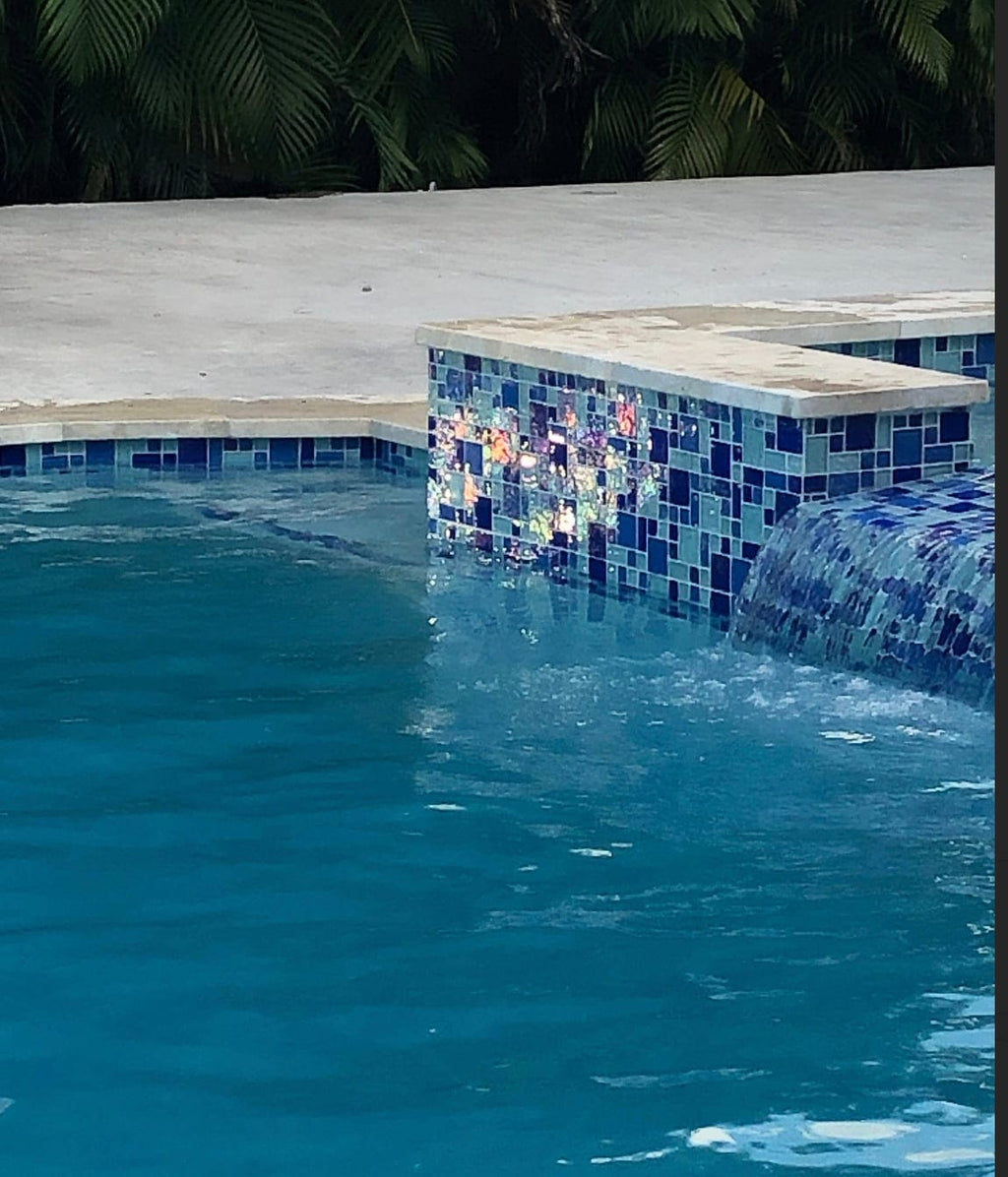 Bahamas Light Blue swimming pool tile
