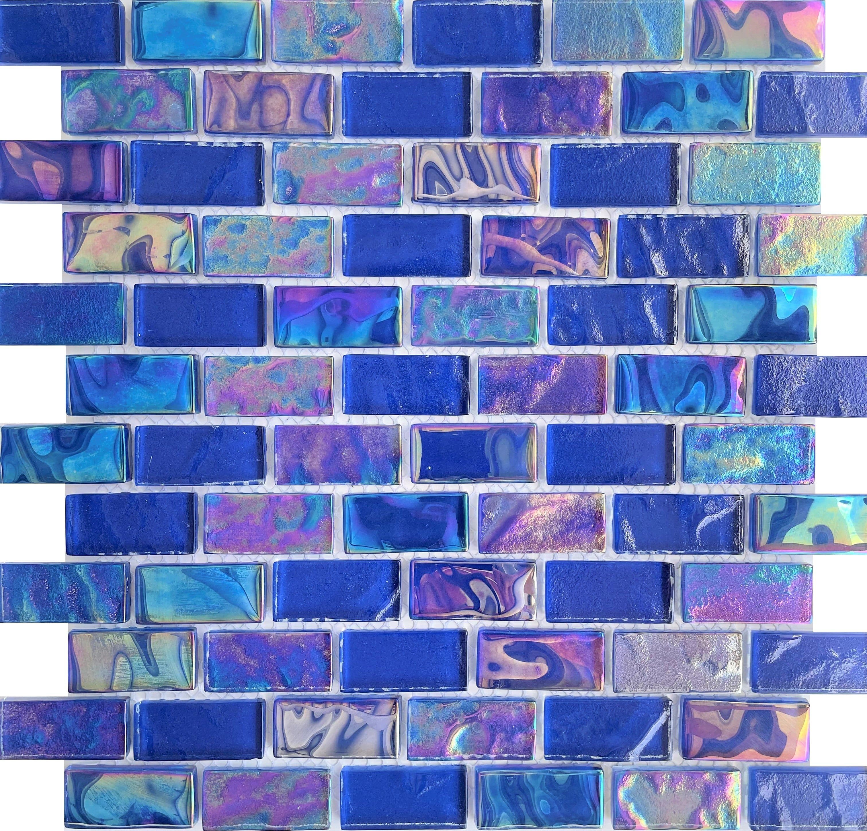 Equinox Cobalt 1x2 Glass Pool Tile
