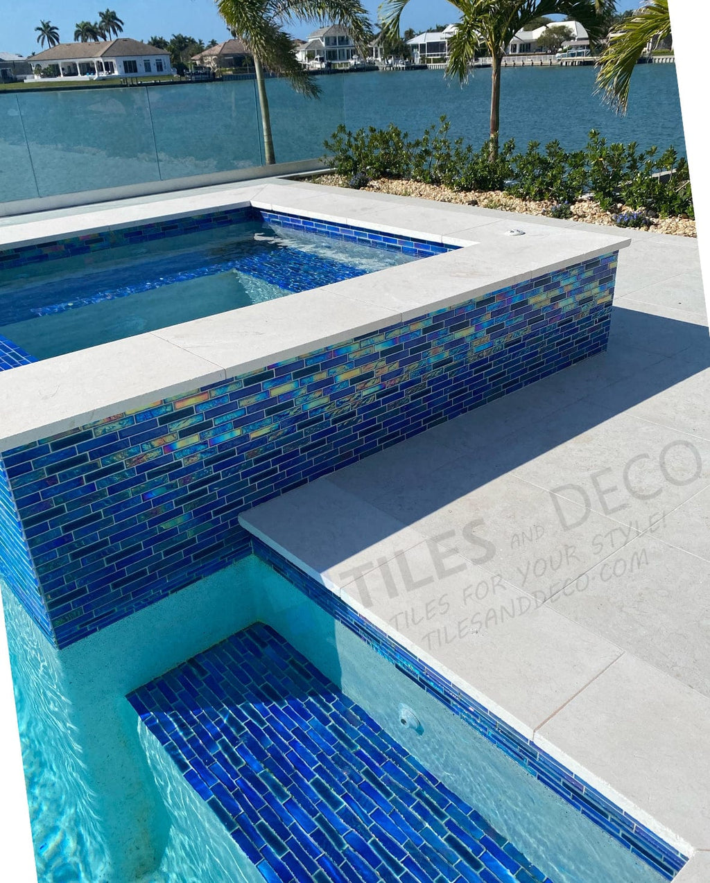 Emerald Blue Glass Tile
