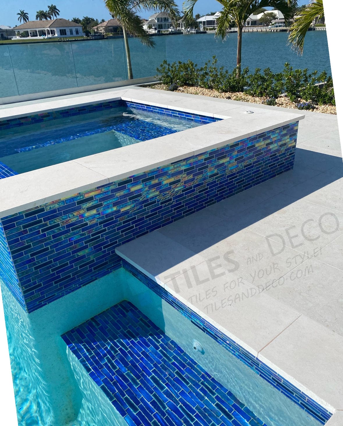 Emerald Blue Glass Tile

