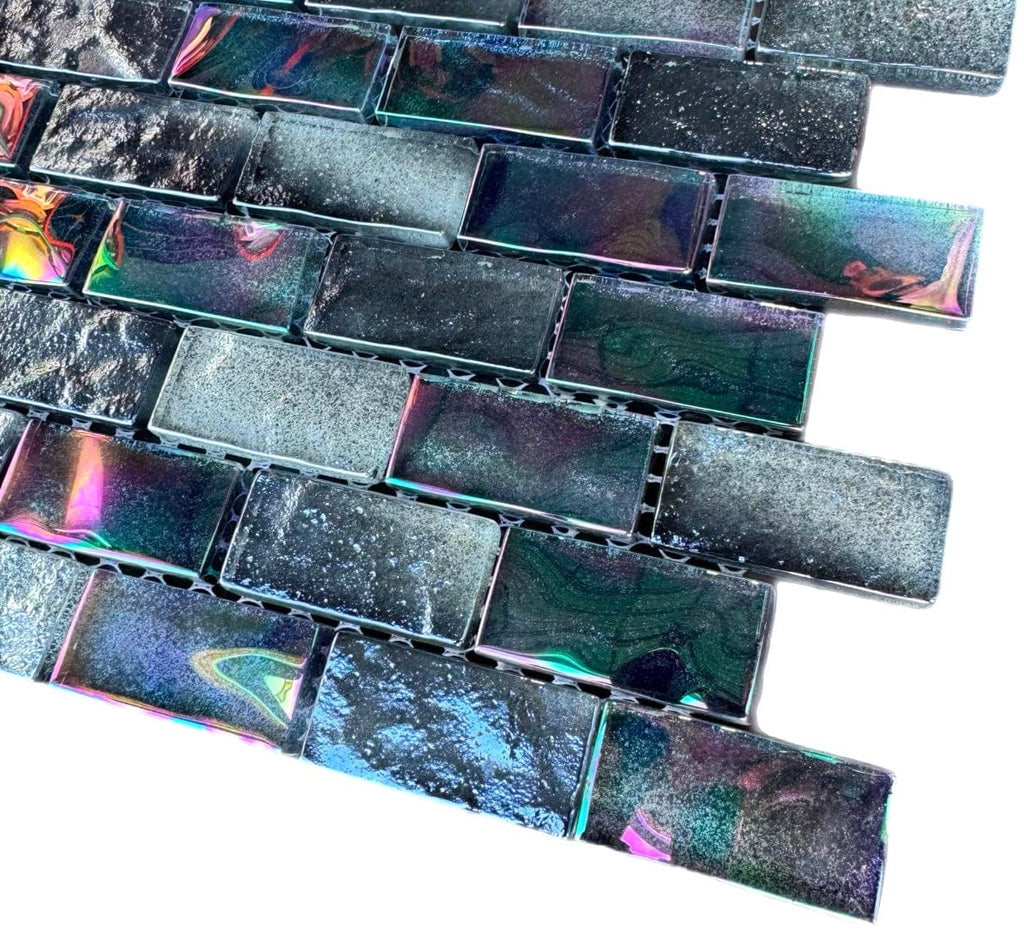 Galaxy Grey Black Glass Tile
