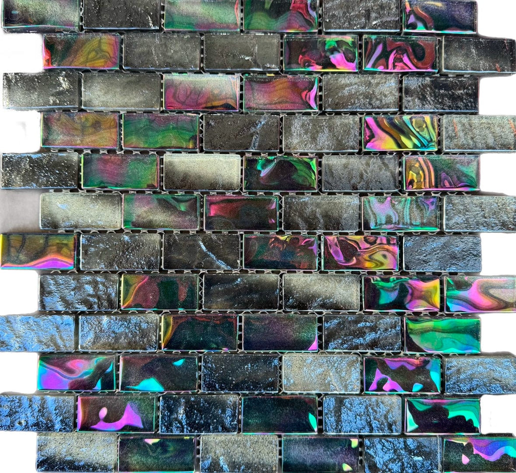 Galaxy Grey Black New Arrival Glass Pool Tile
