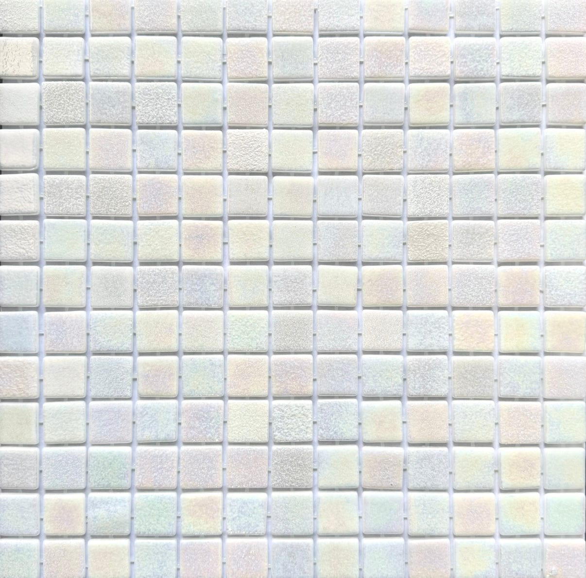 Iridescent White Pearl Pool Tile