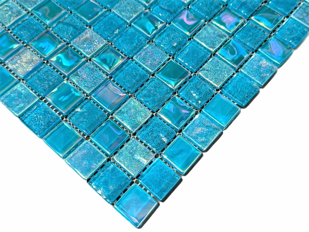 Glass Pool Tile is Mesh mounted
