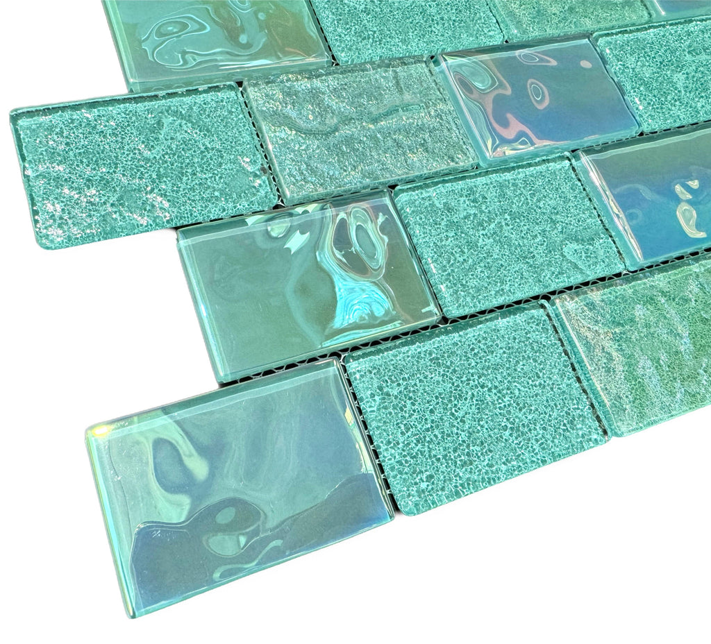 Nautical Aquamarine Glass Pool Tile
