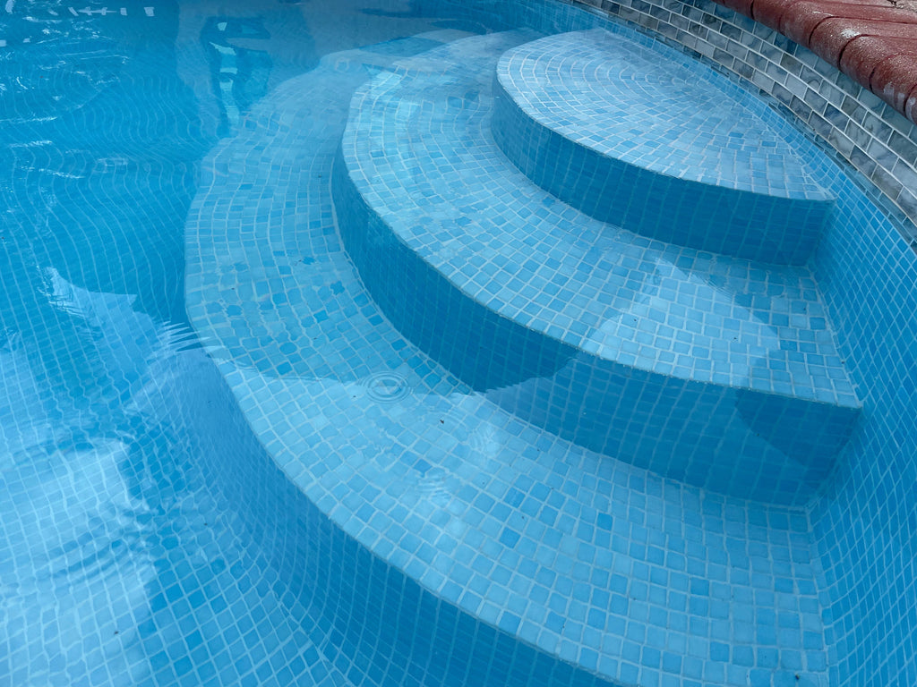 Foggy Nieblas Celestial Blue Pool Tile - Tiles and Deco