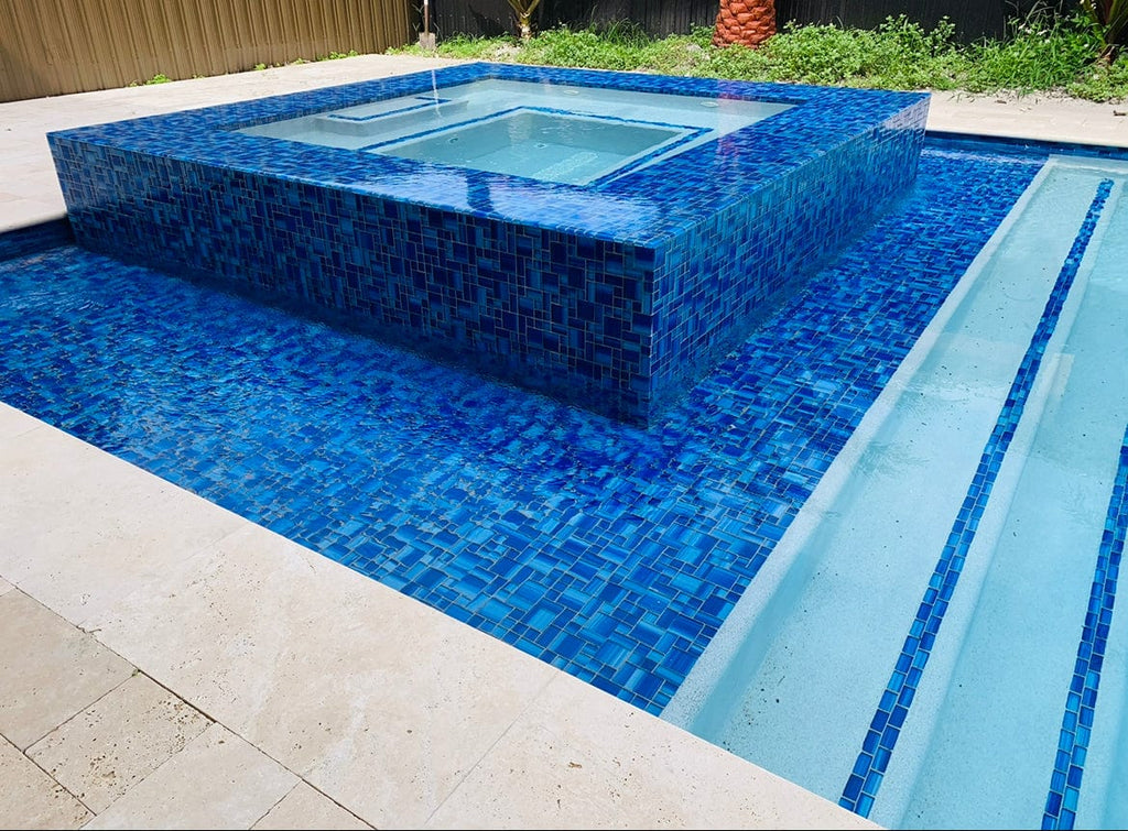 Miami Blue Glass Tiles
