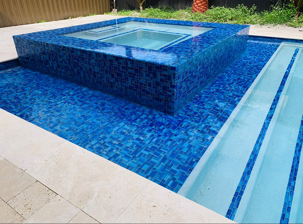Miami Blue Glass Tiles
