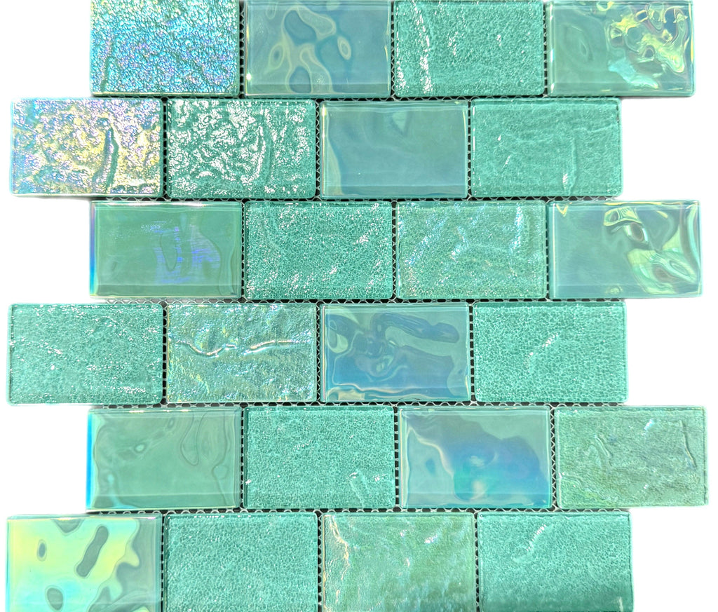 Nautical Aquamarine Glass Pool Tile
